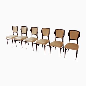 Rosewood Dining Chairs by Vittorio Dassi for G. Cecchini e C. Lissone-Seregno-Cantu, 1950s, Set of 6