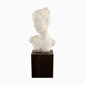 Busto femenino de biscuit de Rosenthal, mediados del siglo XX