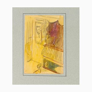 Tony Johannot - Theatrical Sets - Original Pencil and Watercolor - 19th Century