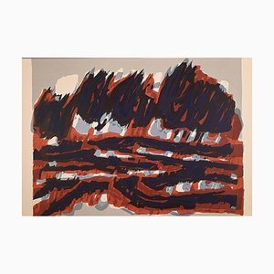 Raoul Ubac - Le Champ Rouge - Original Lithographie - 1964