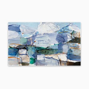 Montaña y Valle V, Pintura abstracta expresionista, 2021