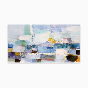 Mar playful, pintura abstracta expresionista, 2020