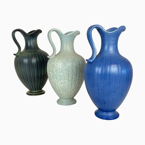 Vases Mid-Century en Céramique par Gunnar Nylund pour Rörstrand, Suède, Set de 3