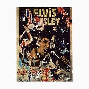 Serigrafia e collage di Elvis Presley di Mimmo Rotella