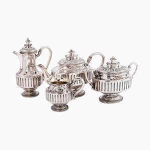 Café à Thé Silver par Gustave Odiot, Set de 4