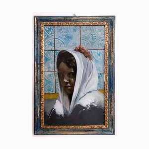 Roberto De Francisci - Woman from Sciacca - Original Oil Painting - 2010s