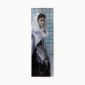 Roberto De Francisci - Female Portrait - Original Oil Painting - 2010s