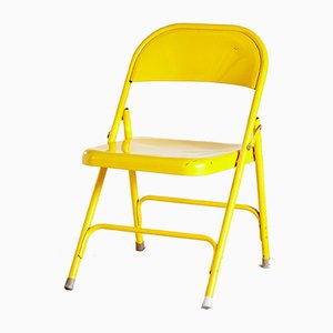 Yellow Iron Foldable Chair