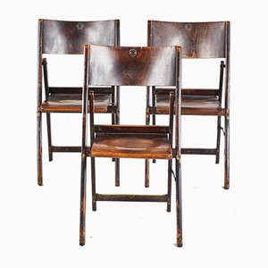 Foldable Dark Wooden Chair