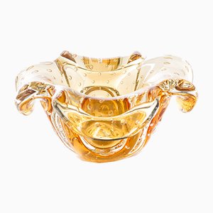 Mid-Century Decorative Handmade Bullicante Glass Bowl