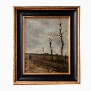 Huile sur Toile, Paysage, Ecole de Barbizon, 19ème Siècle