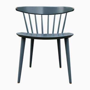 Silla J104 en azul petróleo de Jørgen Bækmark para FDB, 1967