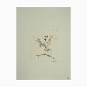 Leo Guida, Bird on A Branch, Gravure, 1970