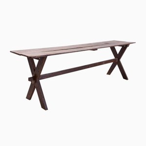 Mesa larga de madera