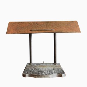 Lámpara de escritorio de banquero industrial de hierro fundido de Mitchell