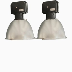 Industrial Factory Lamps, Set of 2