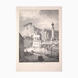 Vista de Roma - Impresión vintage offset después de G. Engelmann - Early 20th Century