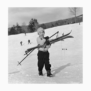 Slim Aarons, Skiing Starters, Limited Edition Estate Stamped Print, 1955, Printed Later