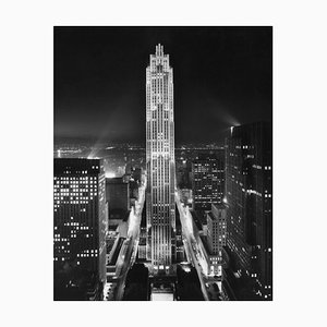 Stampa Rockefeller Center, Silver Gelatin Fiber, 1945, Printed Later