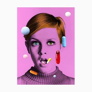 The Drugs Don't Work II, Oversize Signed Limited Edition Pop Art Print of Twiggy, 2021