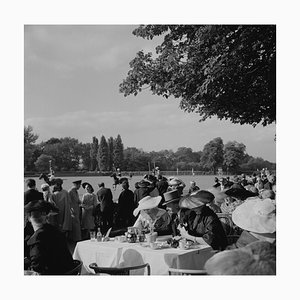French Polo Crowd, Limited Estate Stamped, Silver Gelatin Fibre Print, 1950