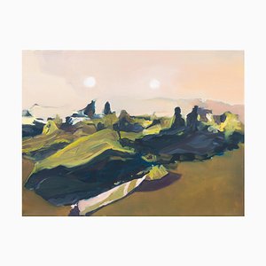 Two Moons, Öl auf Leinwand, 2014