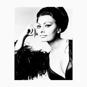 Affiche à Gélatine Sophia Loren en Argent, 1966