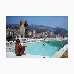 Rez-de-Chaussée Pool Monte Carlo, Slim Aarons, Imprimé Estate, 1975