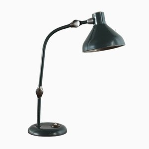 French Gray Metal Desk Lamp from Gillot, 1950s