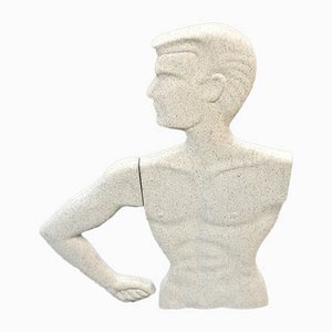 Busto modernista de maniquí plano, años 60