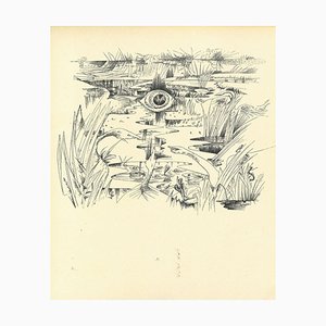 André Masson - Composición surrealista 10 - Collotype original - Mid-20th Century