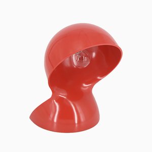 Vintage Red Dalù Table Lamp by Vico Magistretti for Artemide, 1960s