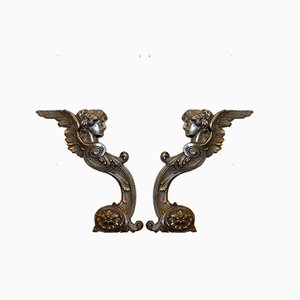 Antique Cast Iron Decorations, Set of 2