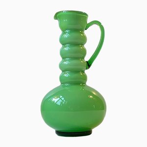 Grüne Skandinavische Glaskrug Vase von Ryd Glasbruk, 1970er