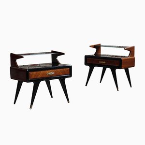 Tables de Chevet dans le Style de Paolo Buffa, Italie, 1950s, Set de 2