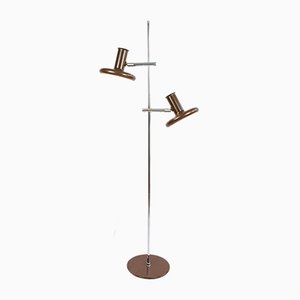 Brown Double Optima Floor Lamp by Hans Due for Fog & Mørup, 1970s