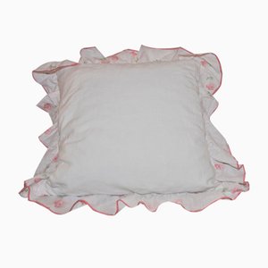 Cuscino vintage con fantasia rosa