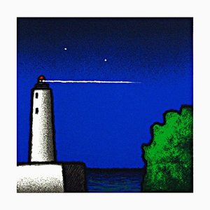 Tino Stefanoni, Faro e cespuglio, 1999, Serigraph