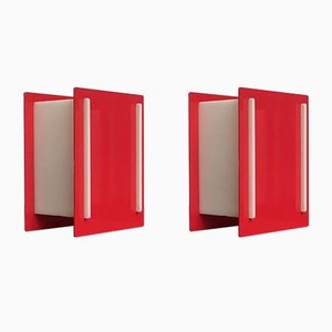 Lampade da tavolo Mid-Century in acrilico, set di 2