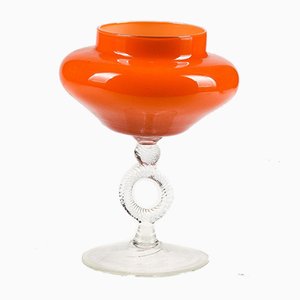 Orange Murano Glass Vase, 1950s