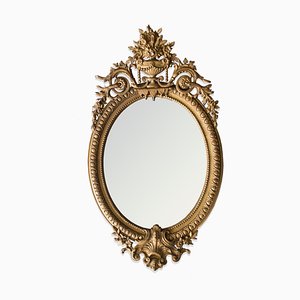 Großer ovaler französischer Spiegel, 1800er