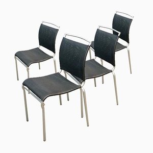 Vintage Italian Model Air Cb/93/Connubia Dining Chairs by Arkline & S.T.C for Calligaris, 1980s, Set of 4