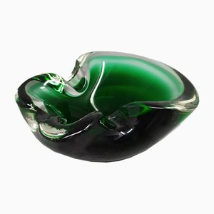 Green Bowl by Flavio Poli for Seguso in Murano Glass, 1960s