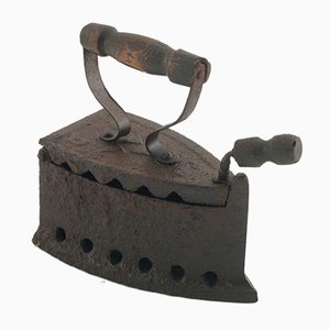 Antique Italian Cast Iron Coal Iron, 1900s