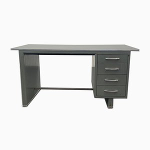 Painted Aluminium Desk with Laminate Top from Carlotti, 1950s