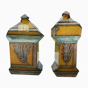 Cubist Pots by Pedro Borja, 1970s, Set of 2