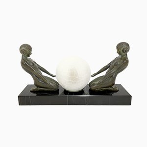 Picking Bright Illuminated Sculpture by Max Le Verrier