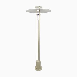 Lampadaire Mid-Century Moderne en Acier Blanc de Frandsen