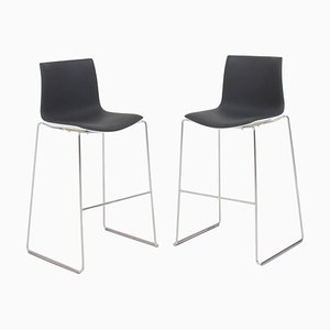 Aava Gray and White Bar Stools by Antti Kotilainen for Arper, 2013, Set of 2