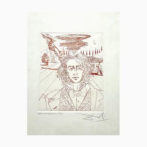 Salvador Dali, Henry Wadsworth Longfellow, Gravure à l'Eau-Forte Signée à la Main, 1967